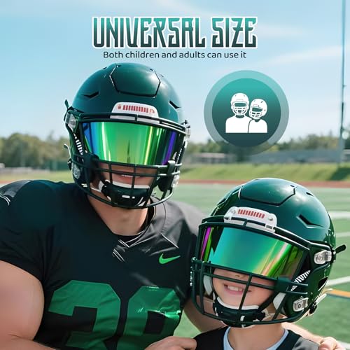 Image of Football Helmet Visor for Helmets, Impact-Resistant Eye Protection for Youth & Adult Football Players