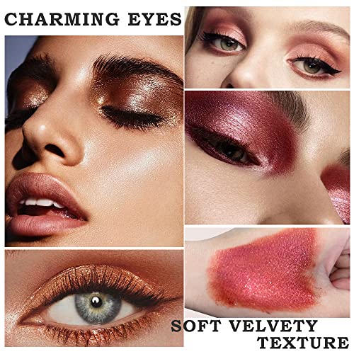 Evpct 6Pcs Cream Eye Shadow Stick Makeup Set Waterproof Pencil Gradient Eyeshadow Stick Creamy Crayon Set For Eyes Desert Mink Mauve Champagne Dark Brown Gold Wine Red Eye Brightener Stick Highlighter #TOP5