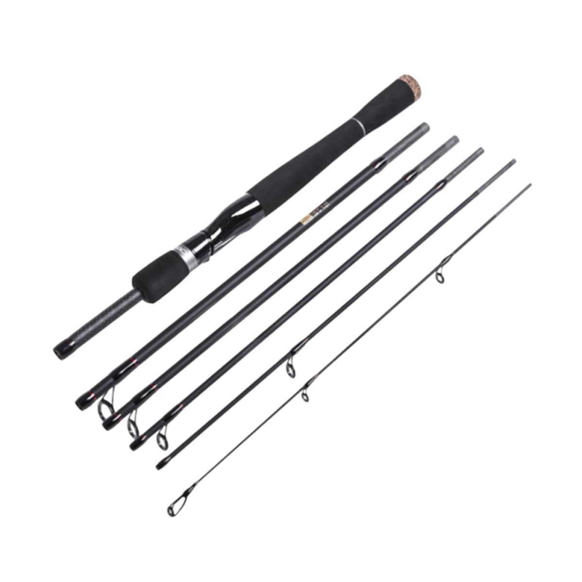 Canna da Pesca da Spinning in Carbonio 2,1m, 6 Sezioni