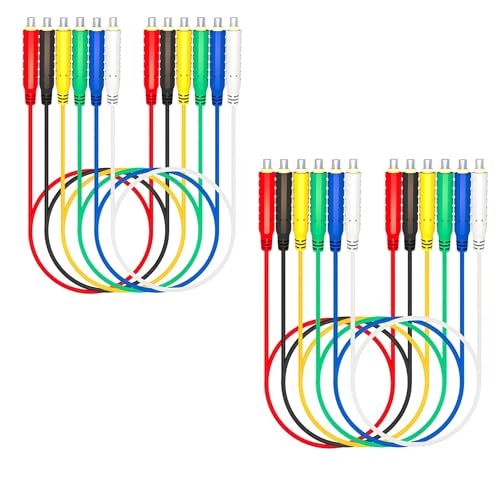 Magnetic Test Leads 6Pcs Silicone Soft Flexible Magnetic Jumper Wires Professional Low Voltage Magnetic Electrical Jumper Wires 30V AC/5A 20AWG Sensors Switches Test Lead Wires HVAC (12Pcs)