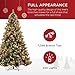 Best Choice Products Christmas Tree Pre-Lit, Pre-Decorated Artificial 7.5ft Frosted Pine Holiday Decoration w/Frosted Tips, Pine Cones, Berries