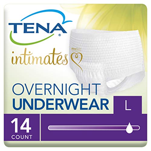 Tena Incontinence Underwear for Women, for Overnight, Large, 14 Count