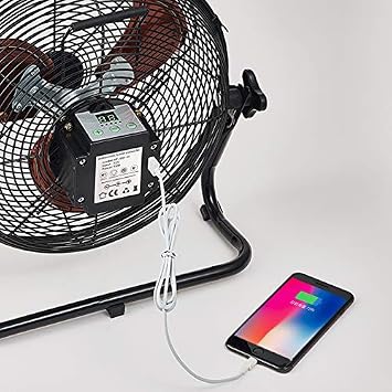 Portable Rechargeable Fan, Runs 5-24 Hours, Ideal for Outdoor Use - Camping, Patio, Fishing; USB Output for Phone Charging