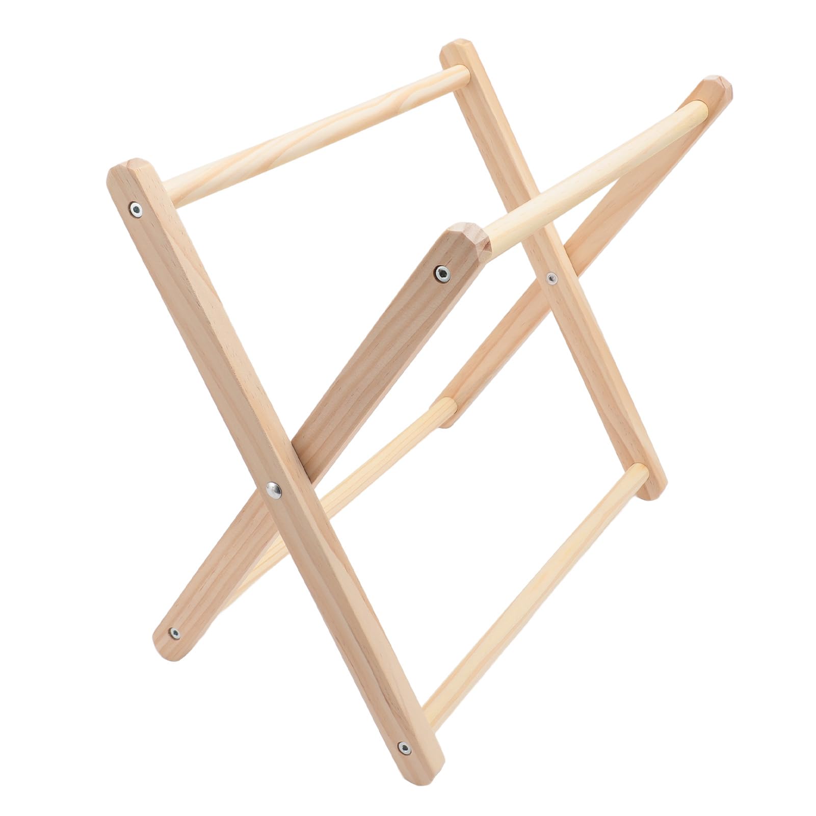 Porte-revues Pliable en macramé, Design élégant, Installation Facile pour Salon et Chambre à Coucher, Bois de Hêtre, 37x35cm