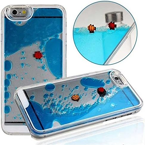3D Liquid Ocean Water Swimming Fish Cover Back Case Movable Sea World Liquid Fish Case For iPhone4 4S 5 5S 6 6 Plus for Samsung Galaxy S4 I9500 S5 I9600 S6 S6 edge Note 3 N9000 Note 4 N9100
