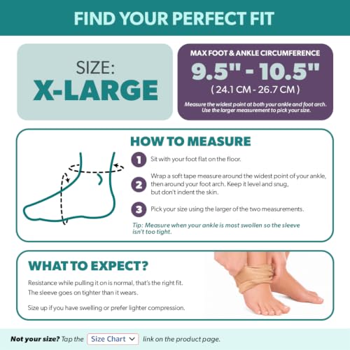 Image of BraceAbility Elastic Ankle Support Brace - Lightweight Slip on Foot and Ankle Compression Sleeve for Gymnastics, Dance, Sports, Running, Exercise, and Sprained Ankle Swelling for Women and Men (Teal, X-Large)