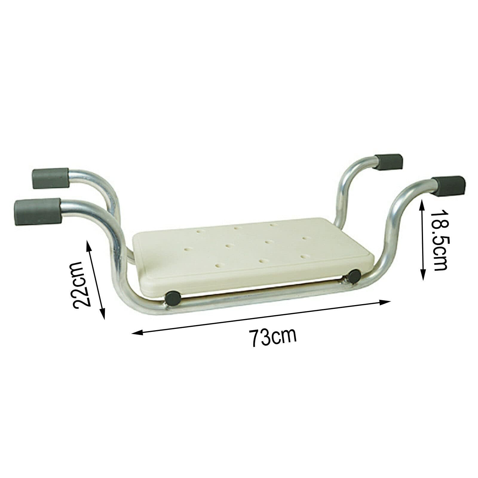 Duschsitz für Senioren – Stabiler Badewannensitz 73x22x18.5 cm, Tragkraft 130 kg, idealer Sitzbrett für das Badezimmer zu Hause