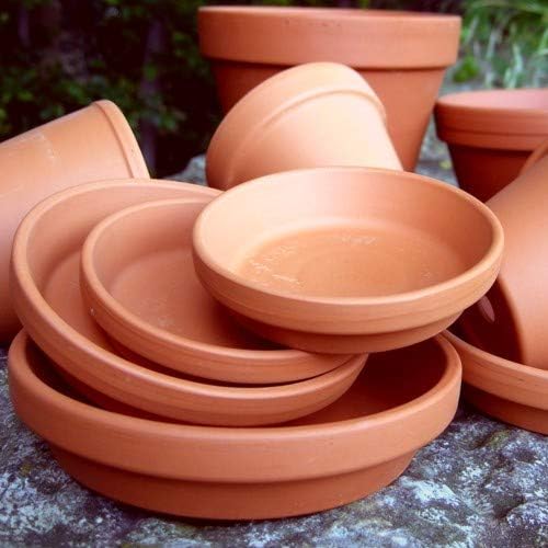 Weston Mill Pottery [S15] Round terracotta plant pot saucers 15cm