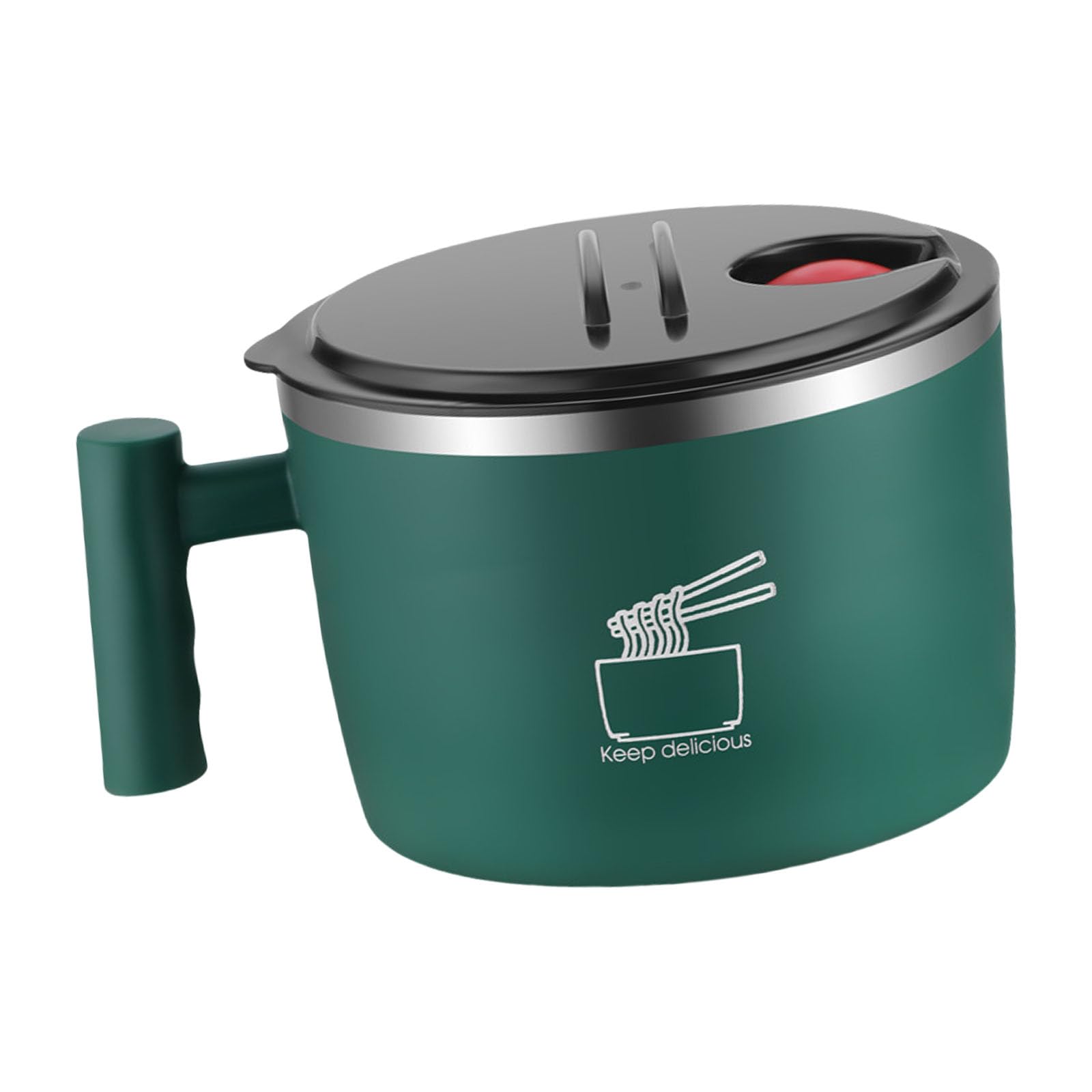 FACAILUO 304 Stainless Steels Noodles Bowl With Lid Leak Proof Tableware For Office Dorm Travel Portable Soup Container