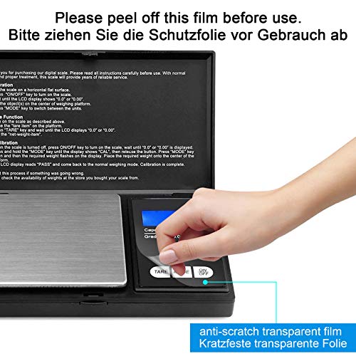 200g/0, 01g Taschenwaage - Ascher digitale Taschenwaage, 200 x 0, 01 g, Taschenwaage Feinwaage Digitalwaage Goldwaage Münzwaage – Ansicht 3