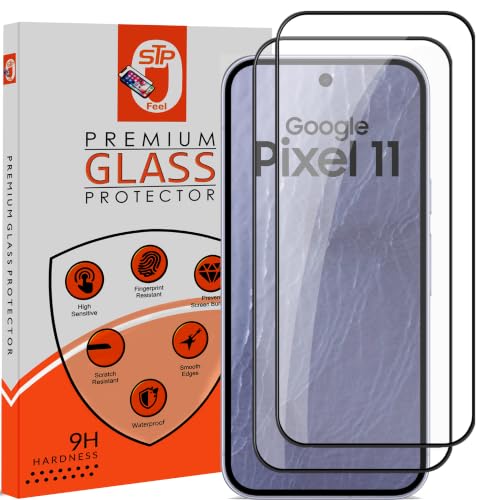 Image of STP FEEL Premium HD+ Tempered Glass Screen Protector Guard Compatible For Google Pixel 11 5G (Ultrasonic Fingerprint Supported) (6.3 Inch, Pack of 2) | Edge to Edge Coverage