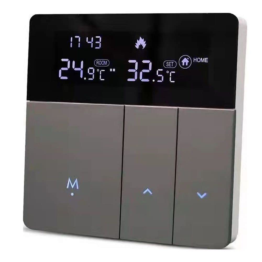 WiFi Termostato Smart per Caldaia, Tuya Zigbee Wifi Termostato Smart Room Termostato, Per Riscaldamento a Pavimento Dell'acqua Compatibile Alexa Google, Settimanale Programmabile 3A I8HGE