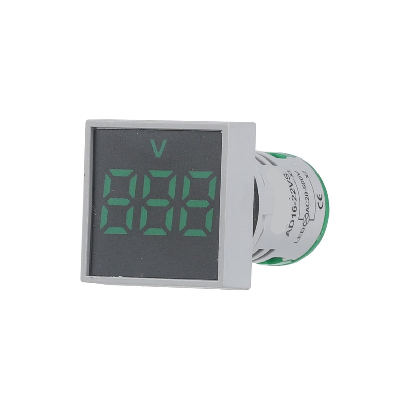 AUOQKQUT 1pc Voltmeter Square Panel LED Digital Voltage Meter Indicator Light Tester Green AC20-500V 28X28MM