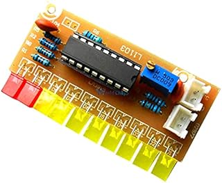 LM3915 10 LED Sound Audio Spectrum Analyzer Level Indicator Kit DIY Electoronics Soldering Practice Set 9V-12V DC for Arduino