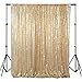 PHOTOBOOTH Backdrop -4FTx7FT-Light Gold-Sequin backdrops, Sequin Fabric,Wedding backdrops,Rust Backdrop,Sequin Curtains,Photography Backdrop (Light Gold)