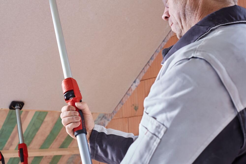 BESSEY Support de plafond et de montage STE150 avec poignée de pompe, distance de réglage 900-1500 mm, construction extrêmement stable grâce à des tubes en acier très résistants, utilisation à une