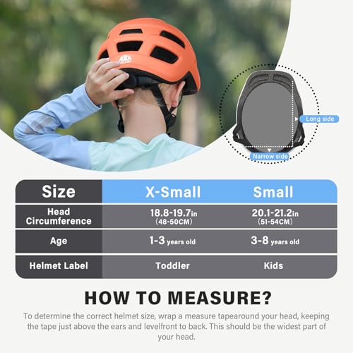Image of Toddler Kids Bike Helmet, Adjustable Infant Baby Bicycle Helmet for Age 1-3-5-8 Years Child Boys Girls, Multi-Sport Scooter Skateboard, 2 Sizes