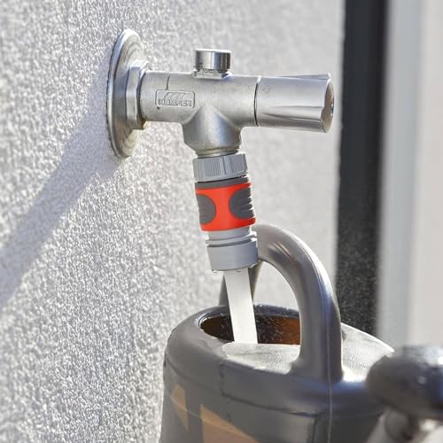Gardena Perlstrahl-Adapter: Perlator für spritzfreies Wasser am Wasserhahn, zum Aufstecken auf den Gardena Hahnverbinder, für sanften, luftdurchsetzten, gebündelten Wasserstrahl (2905-26)