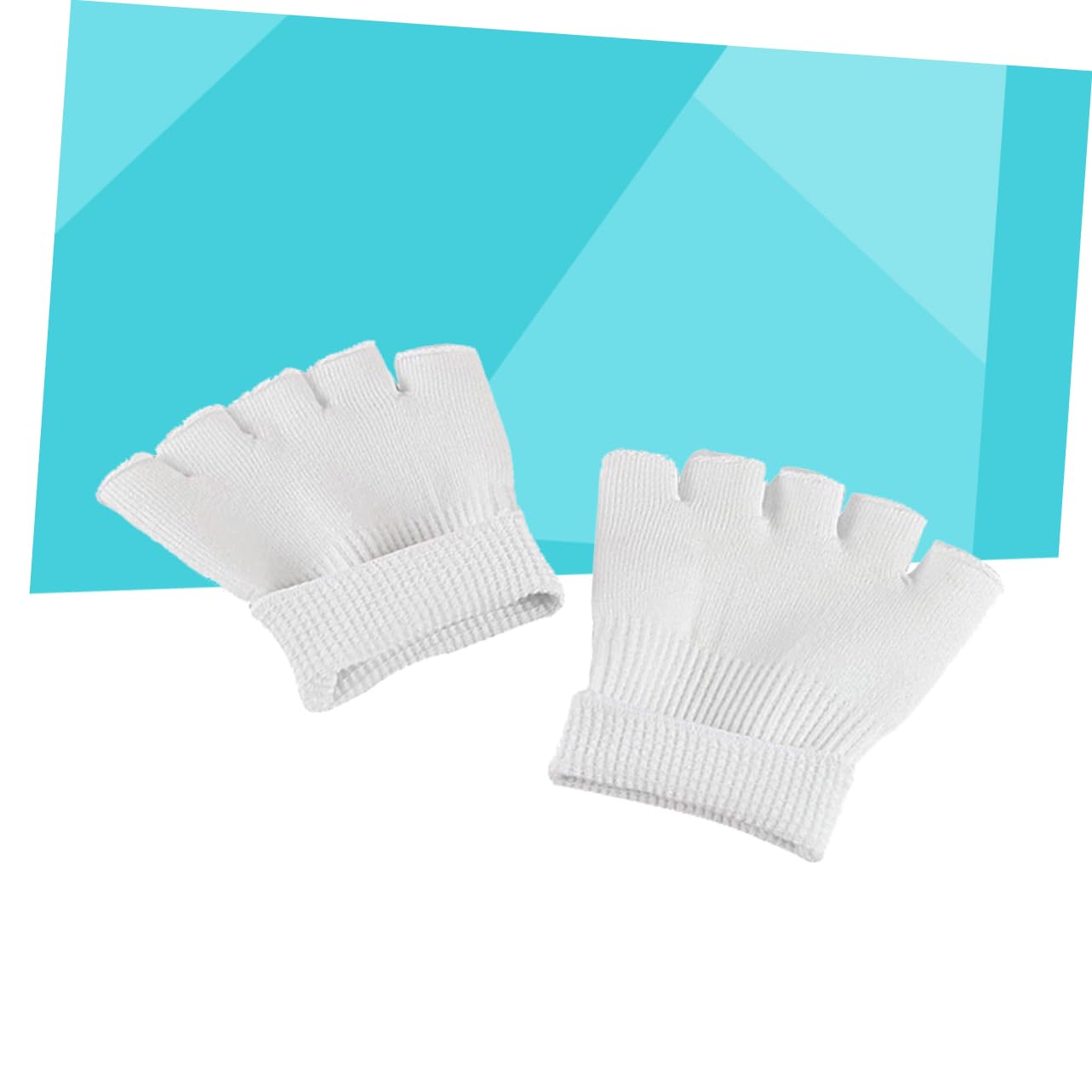 Healeved 1 Pair Women's Gel Heelless Five Toe Socks Low Cut Socks for Spa and Foot Care White One Size