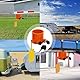 Luocute 5. Radschloss, Anhänger-Sattelrad-Stiftschloss mit Diebstahlwarnschild für 5. Rad-Sattelauflieger, Wohnmobile, Container, 74-mm-Warnschild aus Aluminiumlegierung,