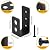 2x4 Door Barricade Brackets (2pcs)-Drop Open Bar Holder Steel U Bracket for 2 by 4 Lumber as Security Door Reinforcement, Door Jammer, Tool Hanger for Your Home, Barn, Shed, Garage, Gate