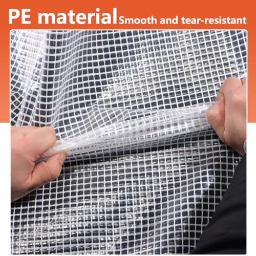 Lona Impermeable de PVC 2X5m Transparente con Ojales y Protección 6