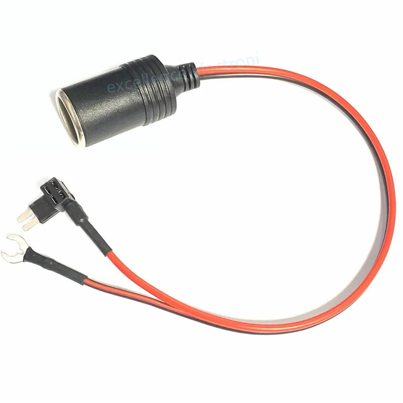 1 szt. Kabel do zapalniczki samochodowej Gniazdo żeńskie złącze adaptera mały średni kabel bezpiecznikowy (mikro)