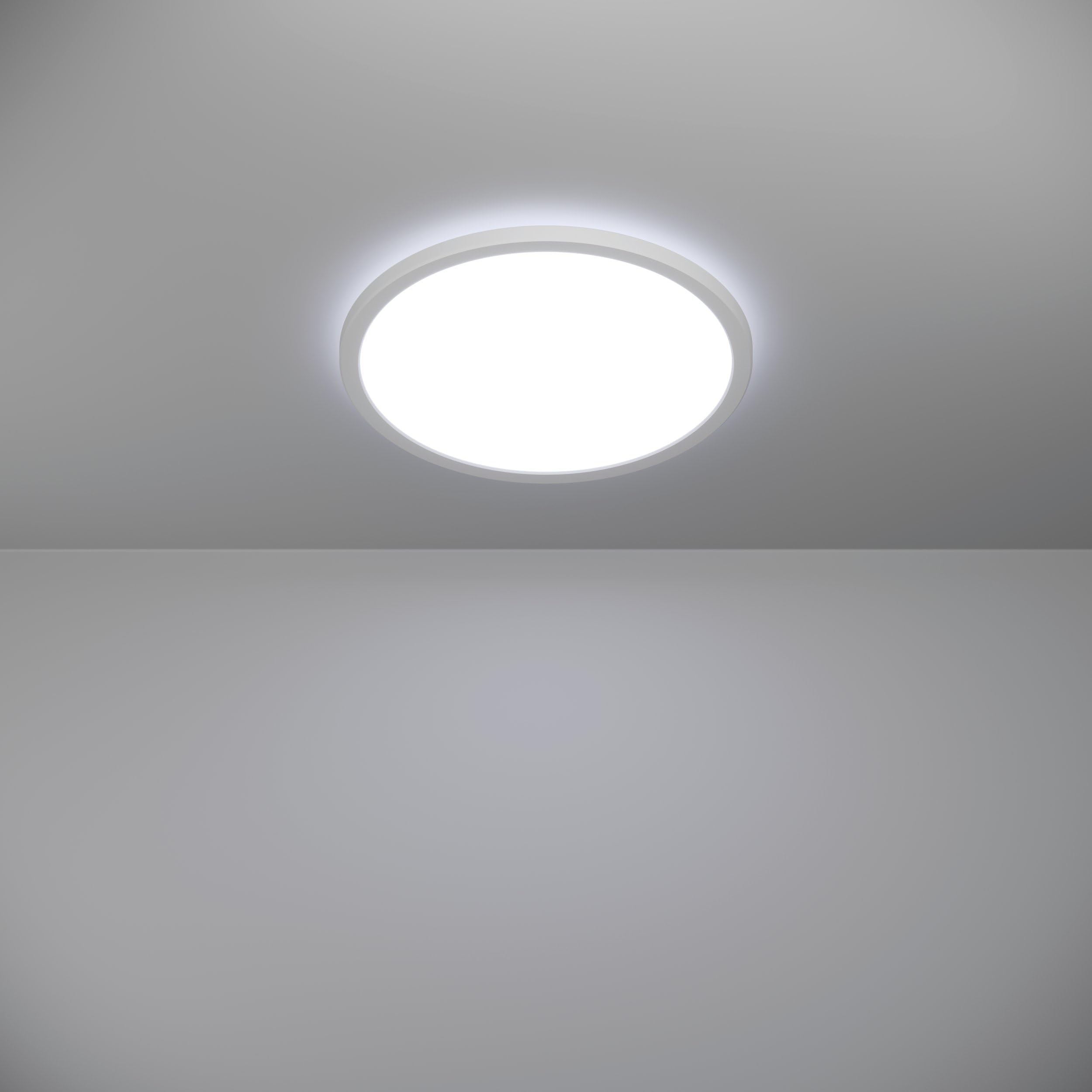 EGLO LED Deckenleuchte Rovito runde Badezimmer | Deckenlampe mit Fernbedienung, Badlampe Decke aus Kunststoff in Weiß, Deckenbeleuchtung warmweiß-kaltweiß, IP44, Ø 39 cm
