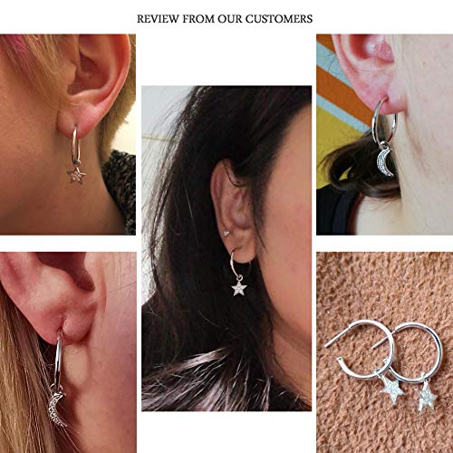 Descubre la mejor manicura y pedicura de LugoPulsa aqui 👈🏼 y pide cita Lydreewam-Pendientes-aro-Colgantes-De-EstrellaLunaArbol-de-La-VidaAmor-Plata-de-Ley-925-para-Mujer-diametro-20mm