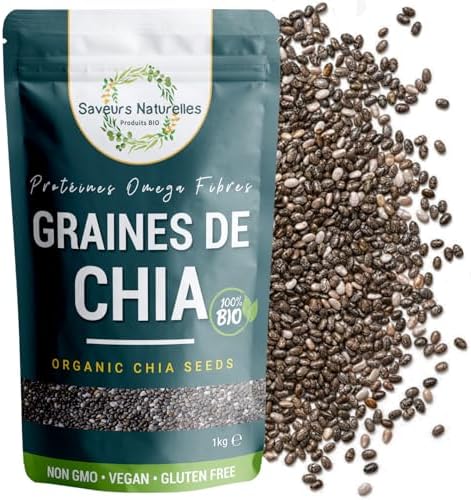 Graines de chia bio - Oméga 3 à base de plantes et protéines végé...