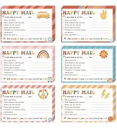 60 Pcs Retro Groovy Happy Mail Teacher Notes to Parents Classroom Good Behavior Incentive Motivat...