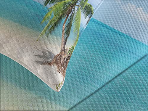 Colcha para dormitorio de verano Ambesonne estilo playa tropical 4