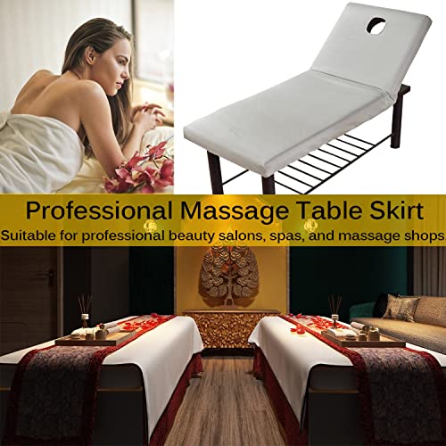 Funda de cama de masaje rosa para evitar incomodidades con agujero facial 6
