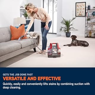 VAX SpotWash Spot Cleaner, For Stains, Spills & Pet Messes, Suitable for Car, Sofa, Upholstery, Carpet, Stairs. Compact, Powerful & Handheld cleaning machine with 250ml Vax Solution, CDCW-CSXS