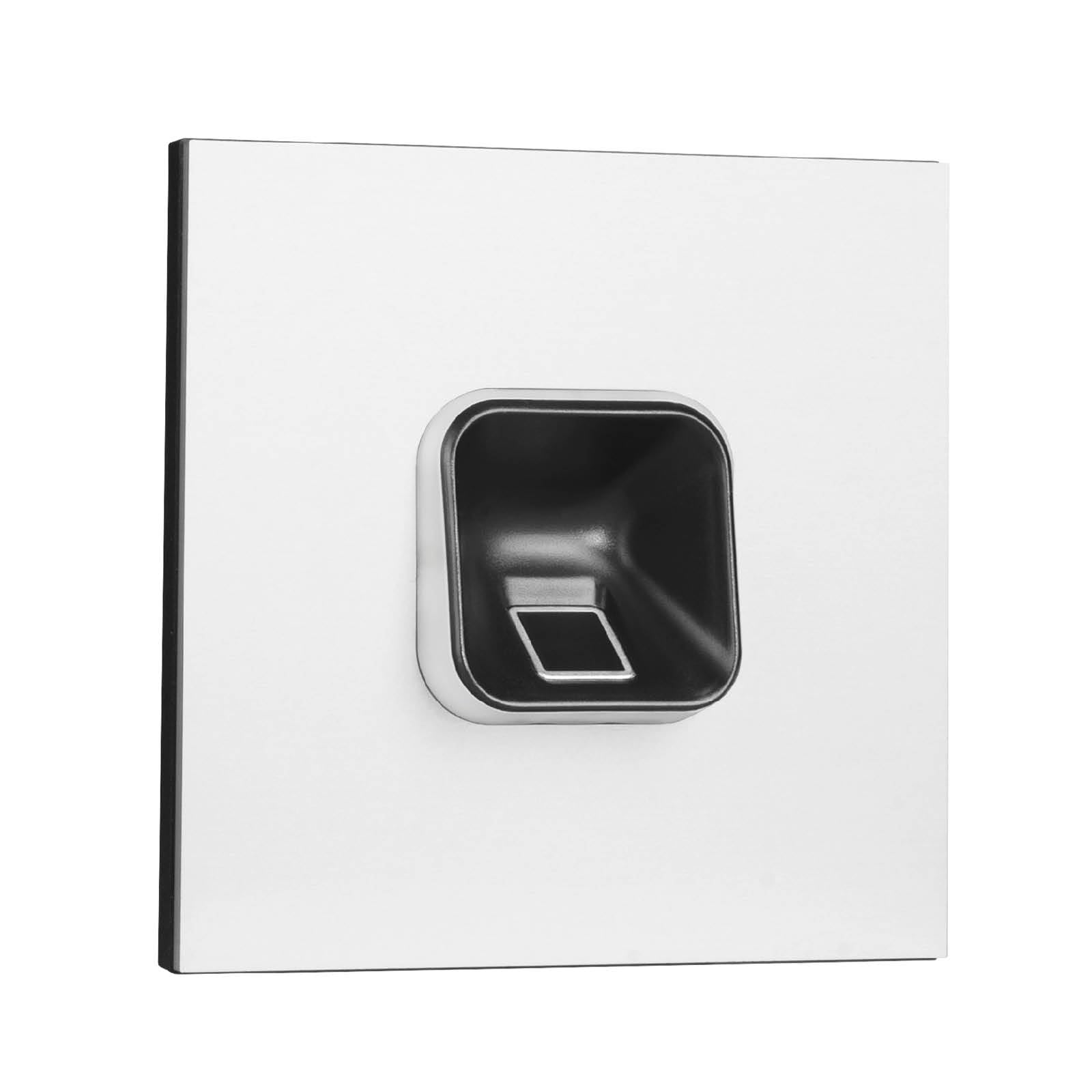 EKEY 204703 sLine Fingerprintset (Fingerprint Schwarz, Gira 106 Sprechanlagenmodul Aluminium, Controller), Biometrische Zutrittslösung für Sprechanlage Gira, 0,4 W, 12-24 V, Schwarzer Fingerprint