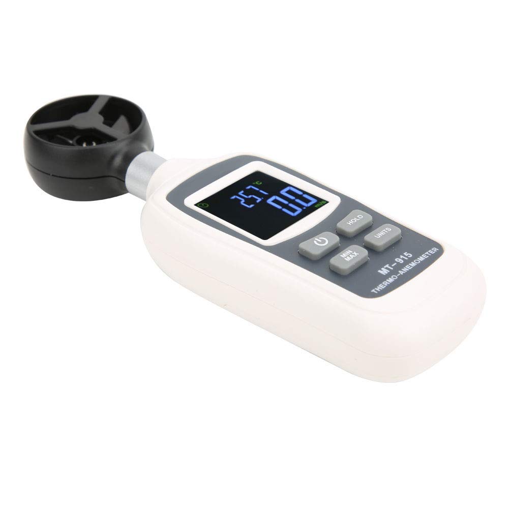 MT 915 Digitales Handanemometer zur Messung von Windgeschwindigkeit und Temperatur – Tragbares Wettermessgerät mit Max./Min.-Datenspeicherung für UAV-Umgebungen und den