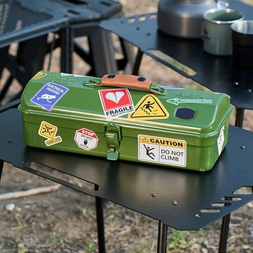 Boîte à outils en métal robuste avec compartiment de rangement pour réparation - 5