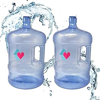 Lavo Home 5 Gallon Water Bottle With Screw Cap, Reusable 5 Gallon Water Container With Easy Grip Handle, BPA Free Water Jug for Home or Camping, 5 Gallon Water Storage Containers, Set of 2