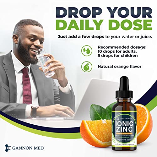 Zinc Supplements - Immunity + Skin + Reproductive Health Minerals - Zinc Chelate Immune Booster For Kids & Adults (Ionic Zinc, Liquid Drops) (Single) #TOP3