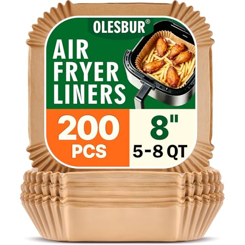 OLESBUR Air Fryer Liners Disposable, 200Pcs 8 Inch Airfryer ...