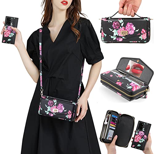 Coque Samsung Note20 aimantee detachable portefeuille antichoc avec fentes pour cartes