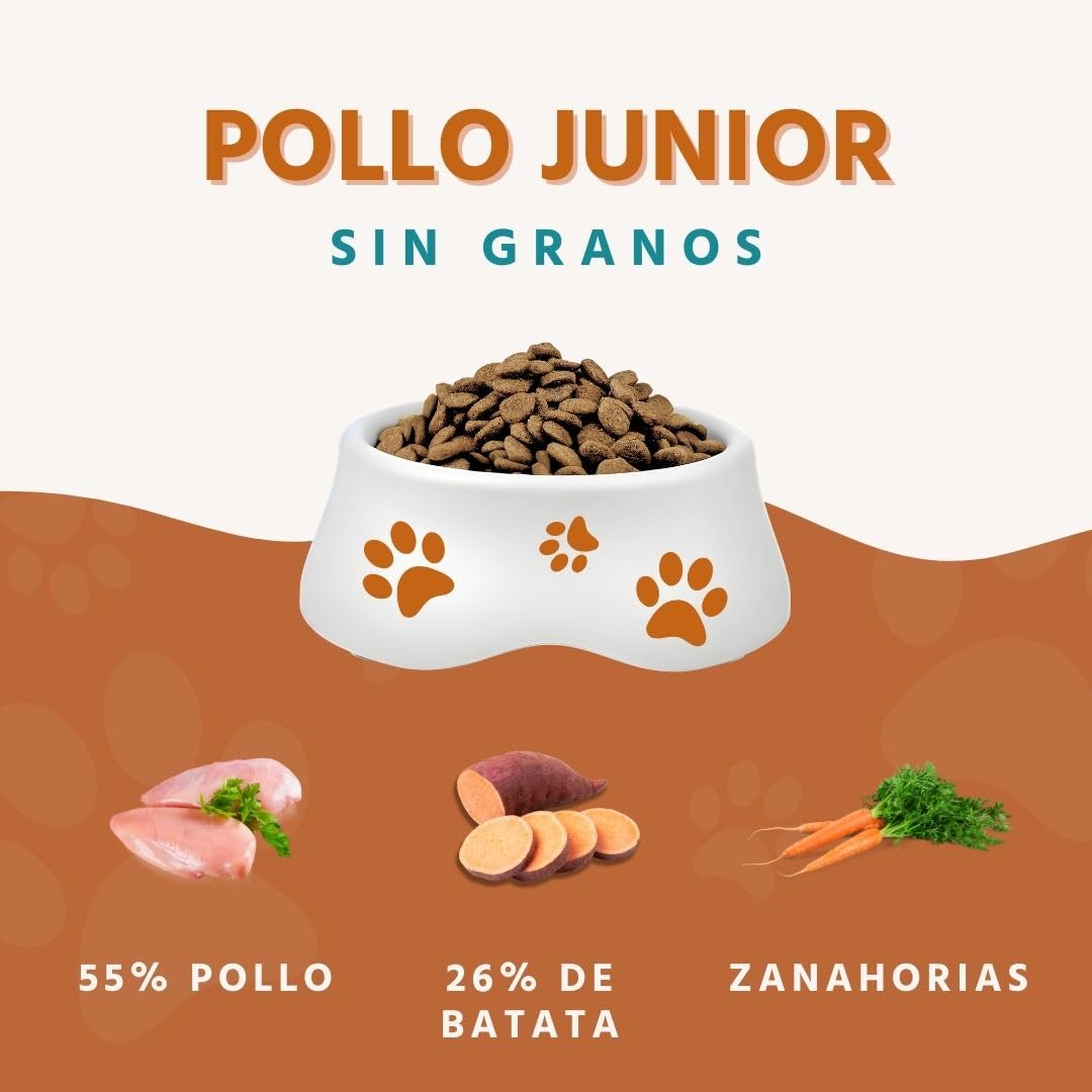 Wildfang® Alimento Seco para Perros 6kg – Pienso Premium con Pollo y Pavo, Sin Cereales ni Gluten, con Ingredientes Naturales, Sin Azúcar Añadido Comida para Cachorros y Perros Pequeños – Paquete de 1