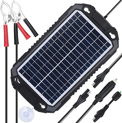 SUNER POWER 12V Solar Car Battery Charger & Maintainer - Portable 6W Solar