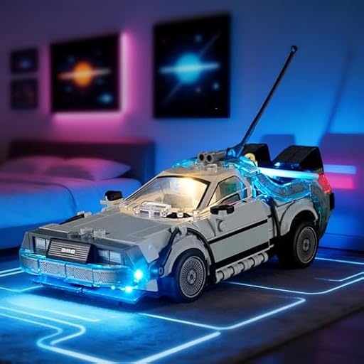 YEABRICKS Luz LED para Lego-77256 Speed Champions Time Machine from Back to The Future Building Blocks Model (juego de construcción no incluido) | Ya disponible en tu tienda friki favorita! En mundofriki.es!