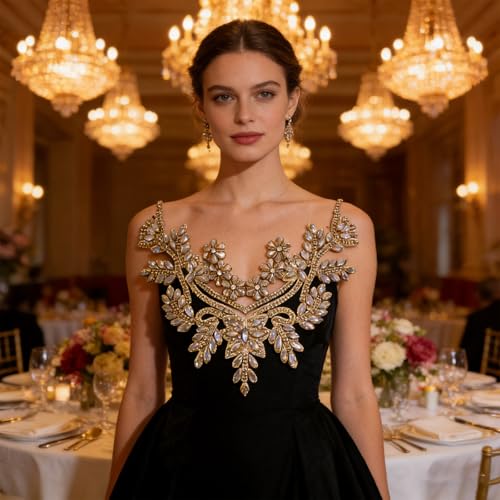 Applique en strass et cristaux pour réparer et embellir une tenue de fête - 4