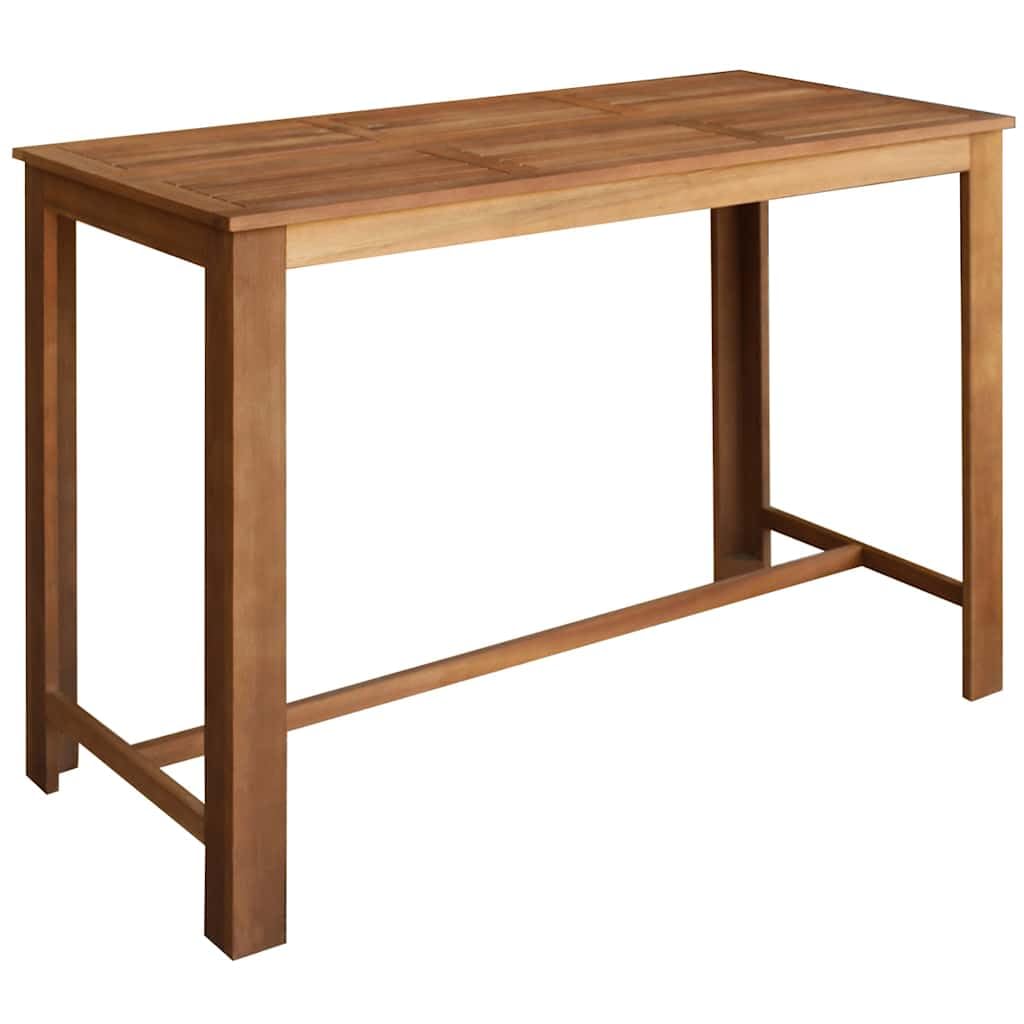 vidaXL Mesa de Bar de Madera Maciza de Acacia 150x70x105 cm