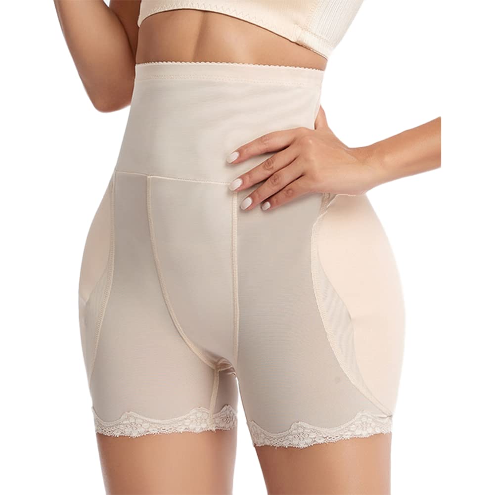 Podkładki pod pośladki, gorset, spodenki treningowe, body, wysokie majtki na brzuch, body, spodenki modelujące dla kobiet(Nude-3X-Large