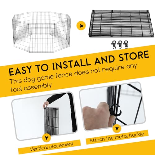 Image of FDW | Dog Playpen | 30 inch, 8 Panels | Heavy Duty Metal Pet Exercise Pen