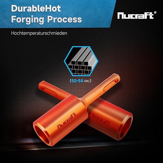 Nucraft SDS PLUS Indriver de clavo de tierra profesional para insertar tierra profunda, 100 x 28 mm, diámetro interior 20,5 mm