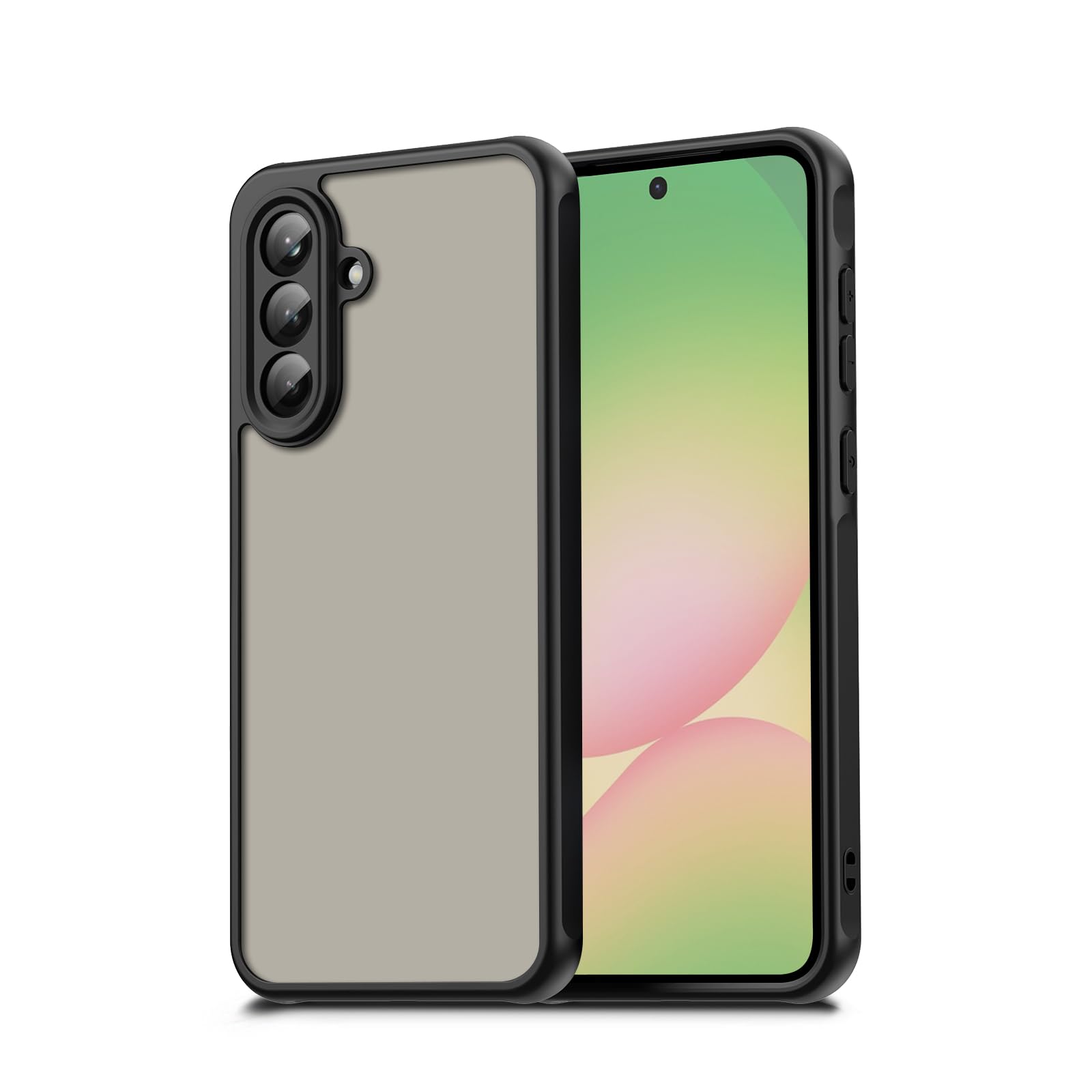 Qiinogow Case for Samsung Galaxy A56,Translucent Matte Hard PC Back & Soft TPU Bumper Protective Phone Cover with Dropproof,Anti-Fingerprint,Slim